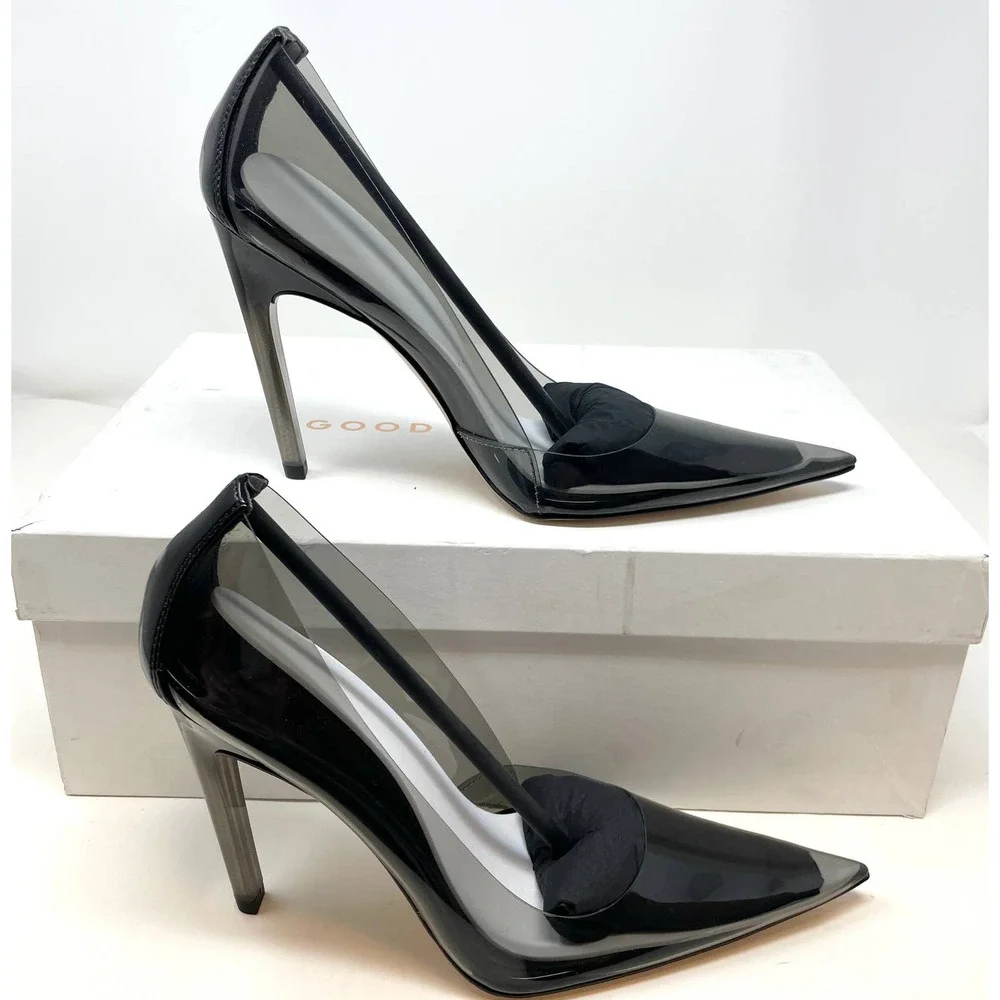Good American Cinder-F*CKING-RELLA Pump In Light Smoke Size 7.5 New